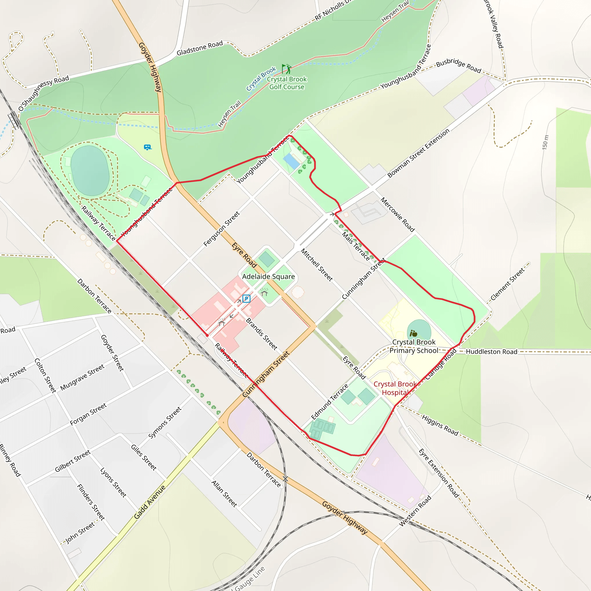 Crystal Brook Township Walking Trail mobile static map