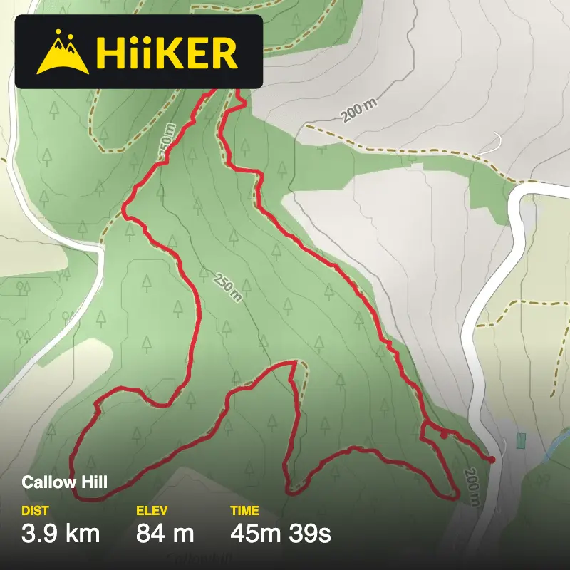 A map preview of the recording Callow Hill.