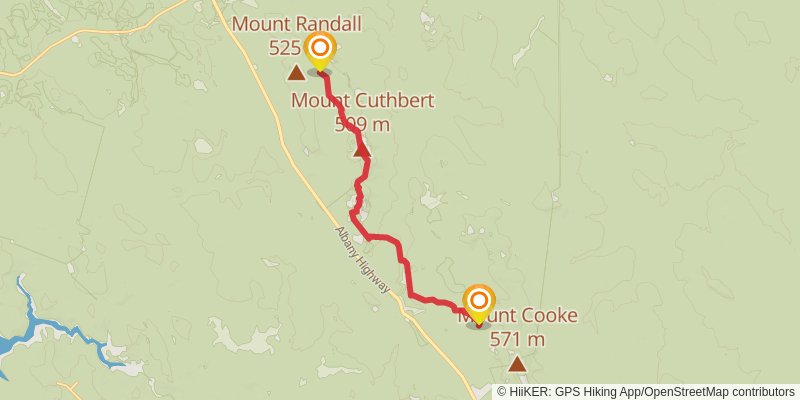 Bibbulmun Track stage 6 Map
