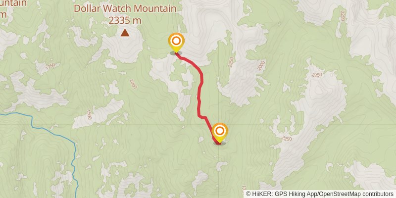 Mccall Gulch Trail via Larch Creek Billy Goat Pass Creek stage 3 Map