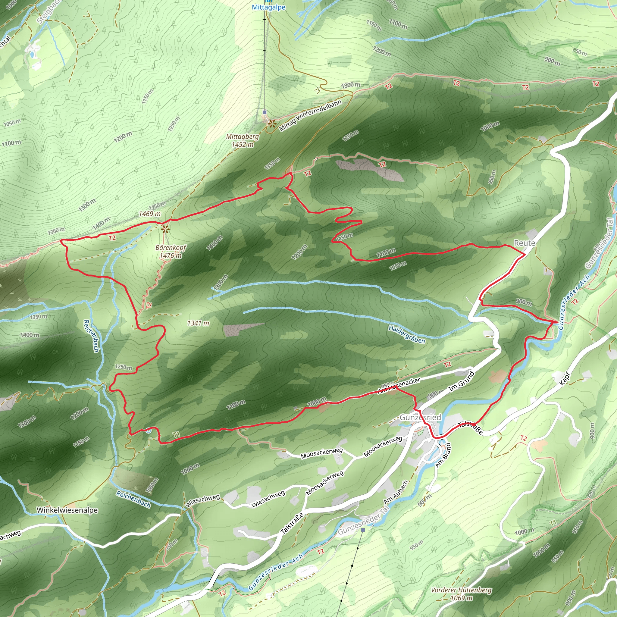 Rundweg Alpviefalt mobile static map