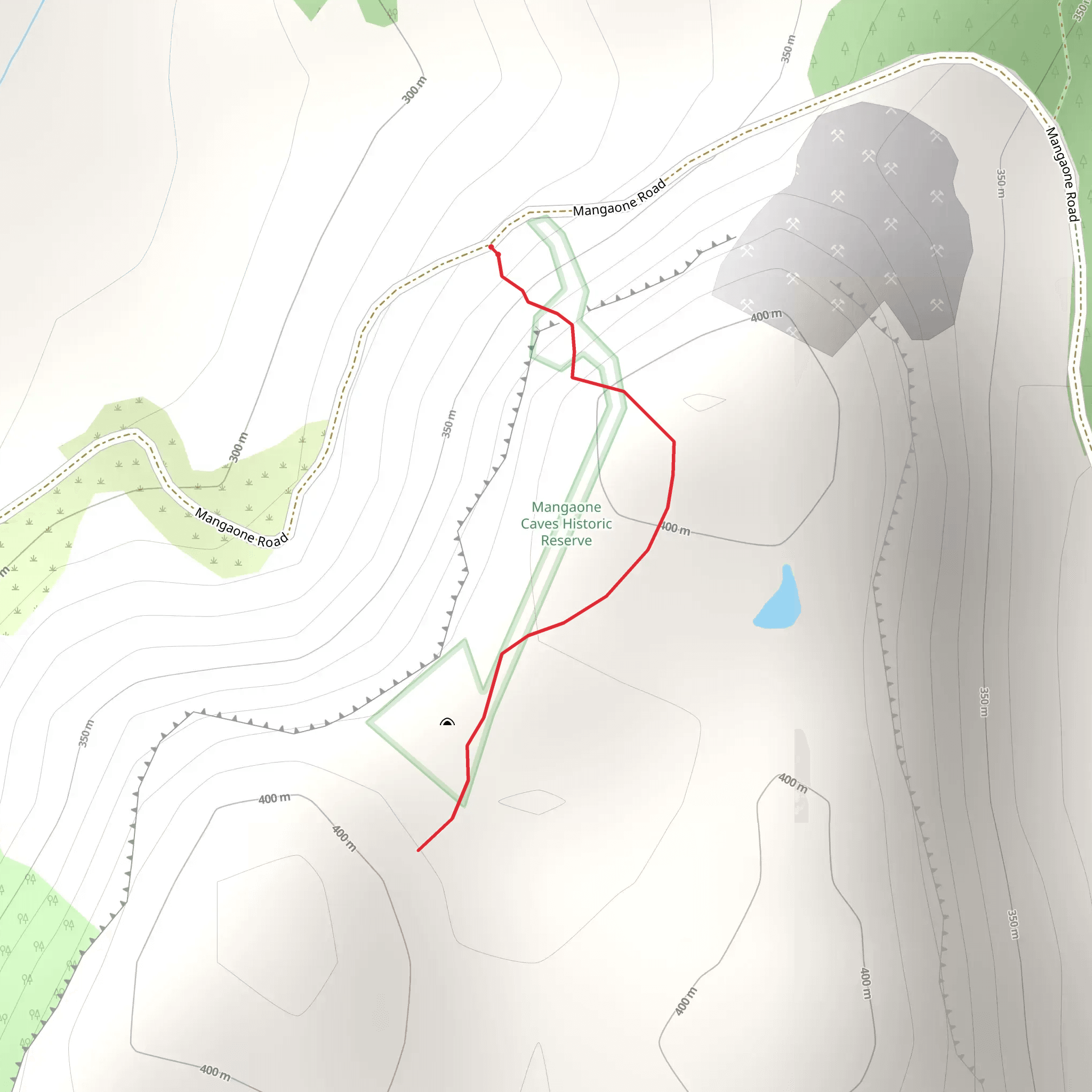 Mangaone Caves Track mobile static map