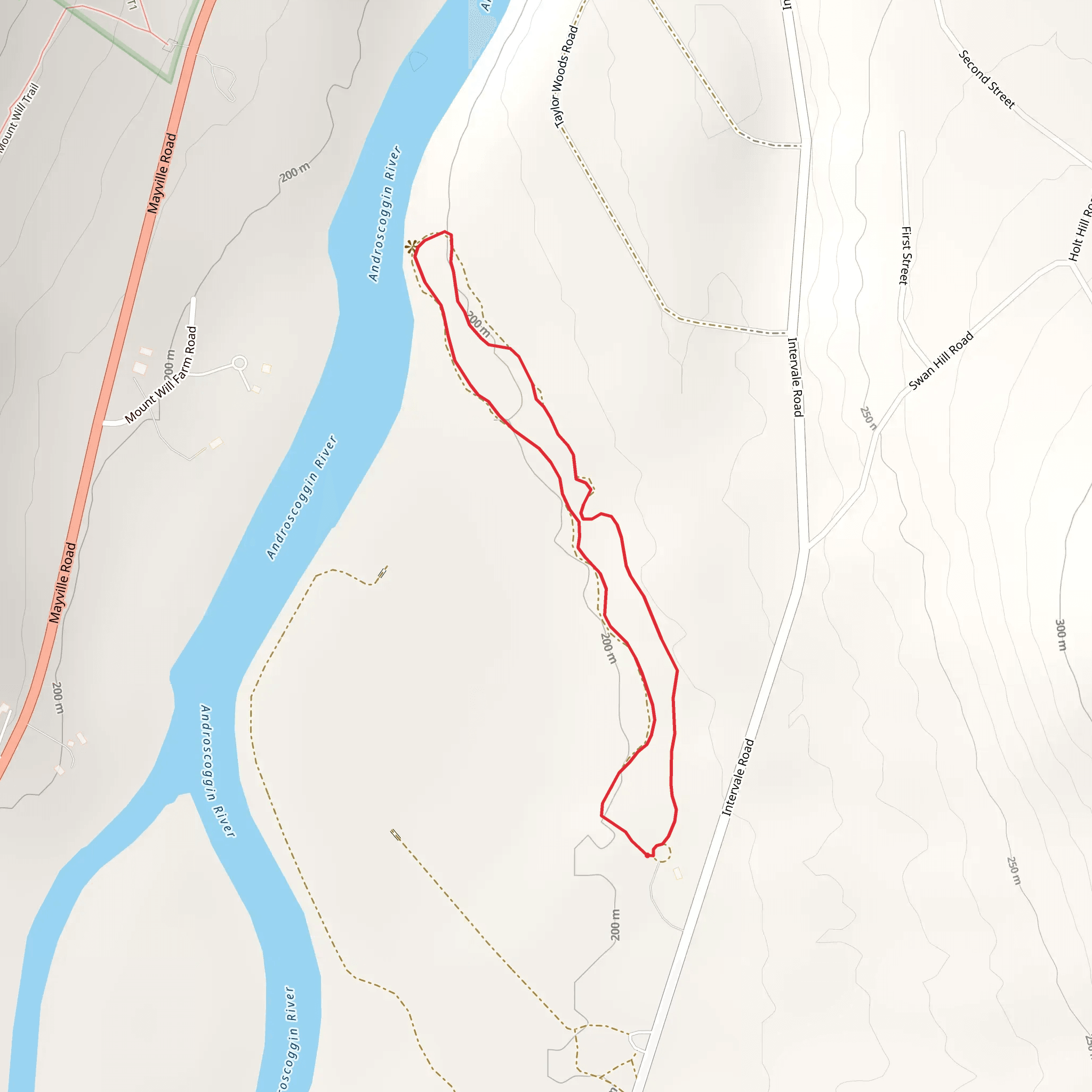 Intervale Road West Loop mobile static map