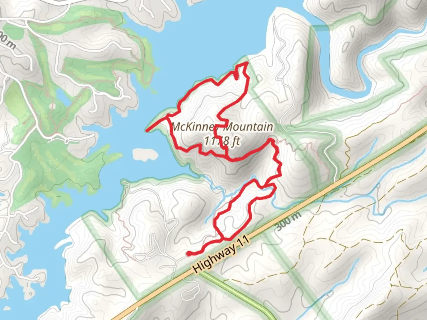 An image depicting the trail Natural Bridge, Raven Rock and McKinney Mountain Loop Trail and its surrounding area.