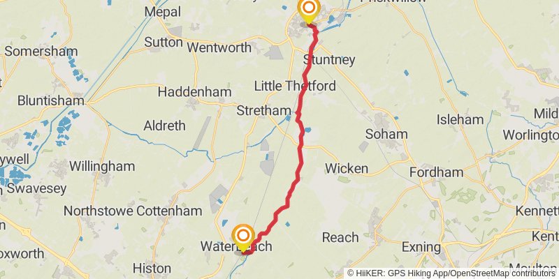 Middleton in Teesdale to Harwich Walk stage 35 Map