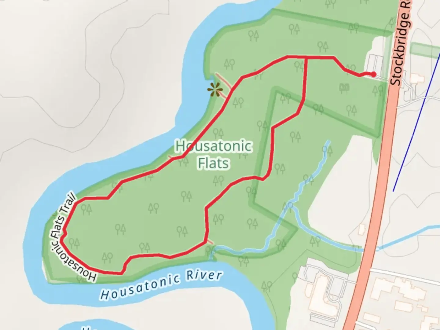 An image depicting the trail Housatonic Flats Trail and its surrounding area.