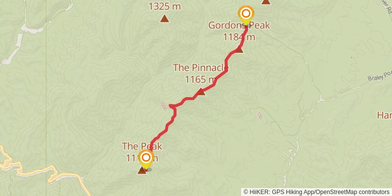 Wild Oak Loop spur 2 Map