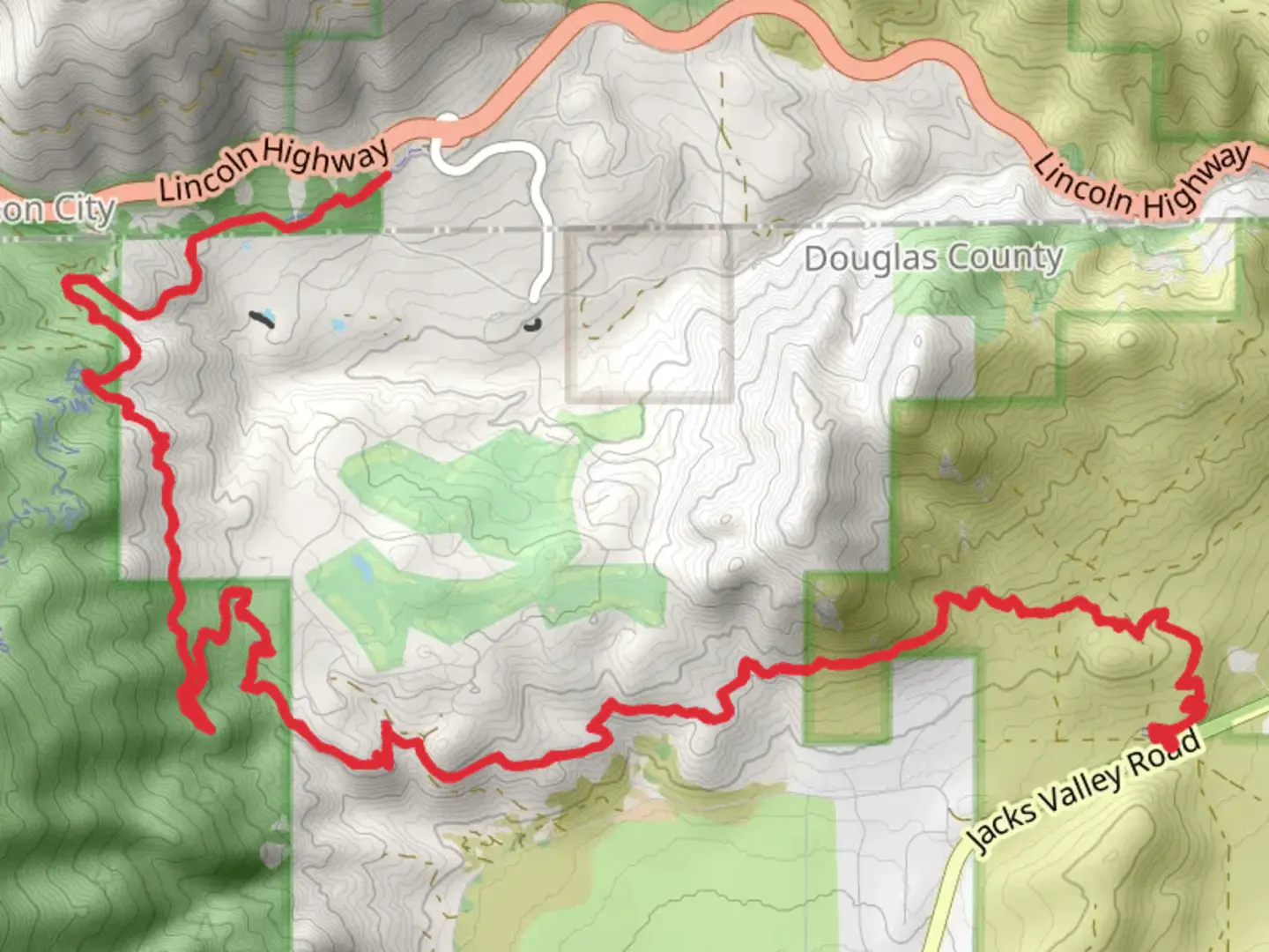An image depicting the trail Clear Creek Trail Out and Back and its surrounding area.