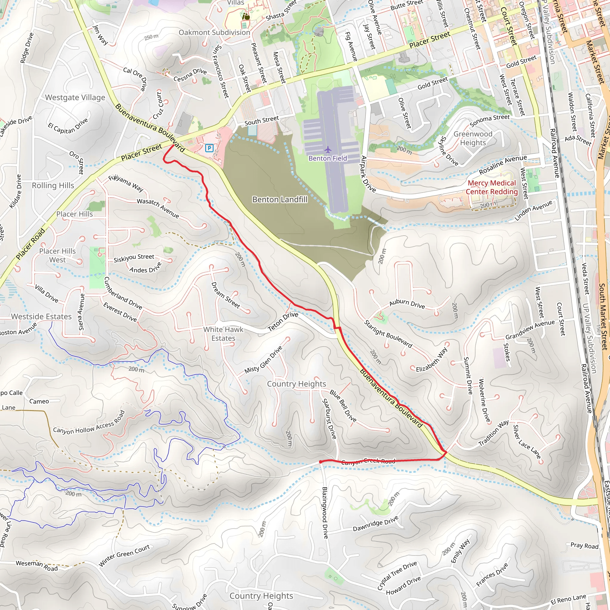 Blue Gravel Mine Trail mobile static map