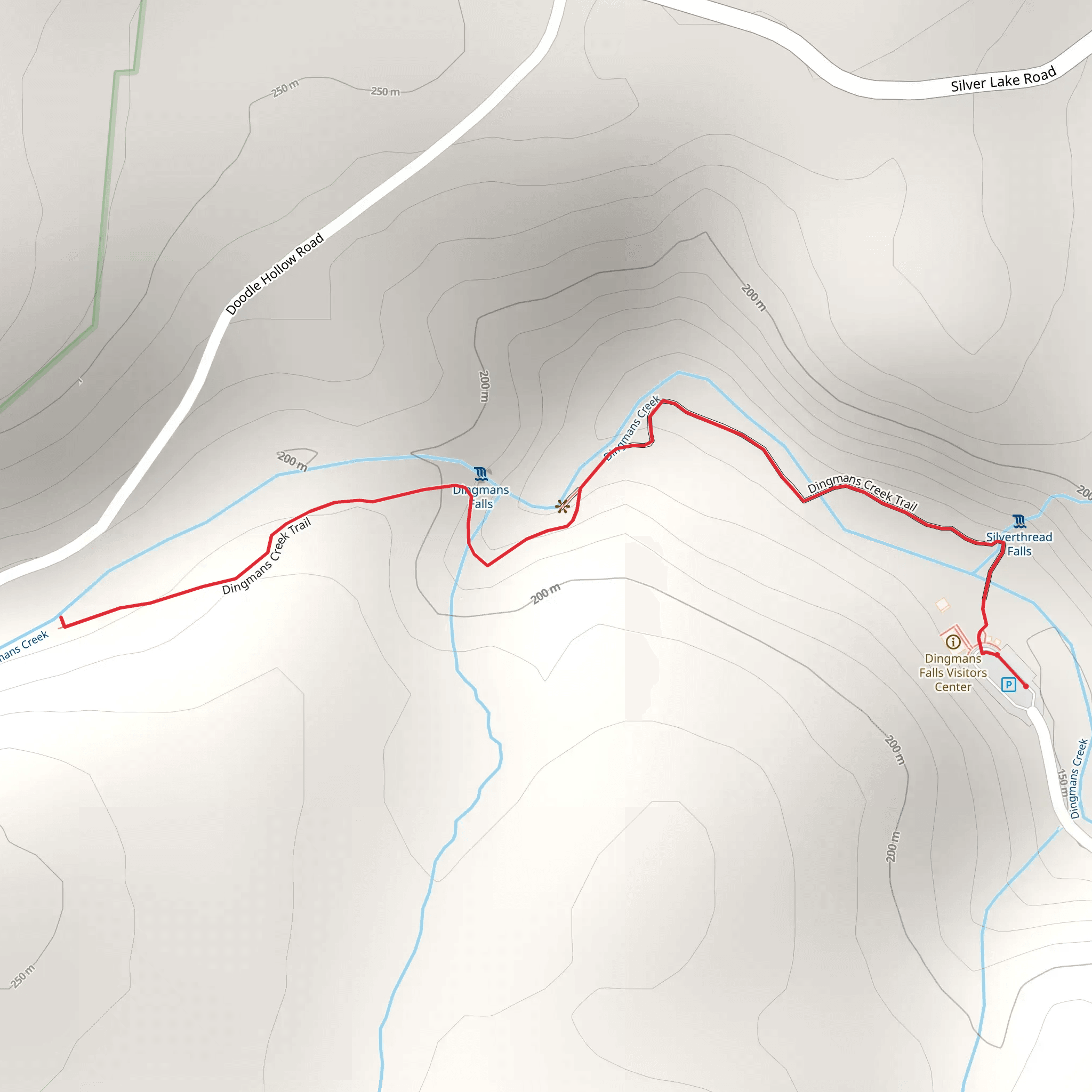 Dingmans Falls and Dingmans Creek mobile static map