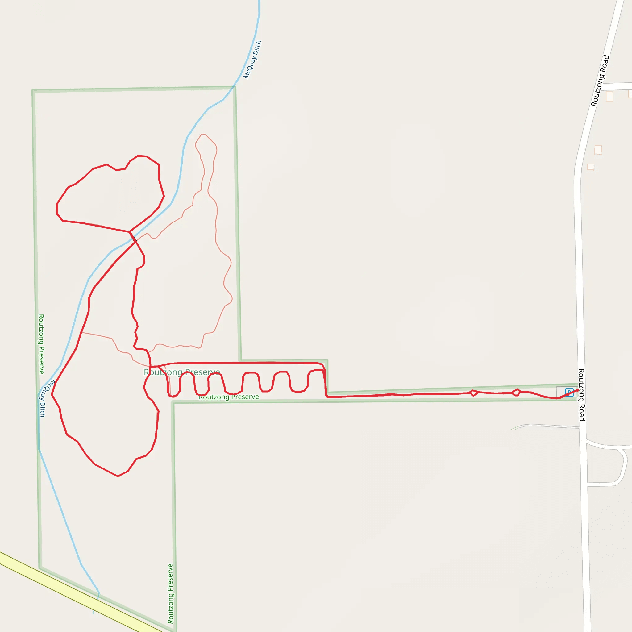 McCool Ditch Loop mobile static map