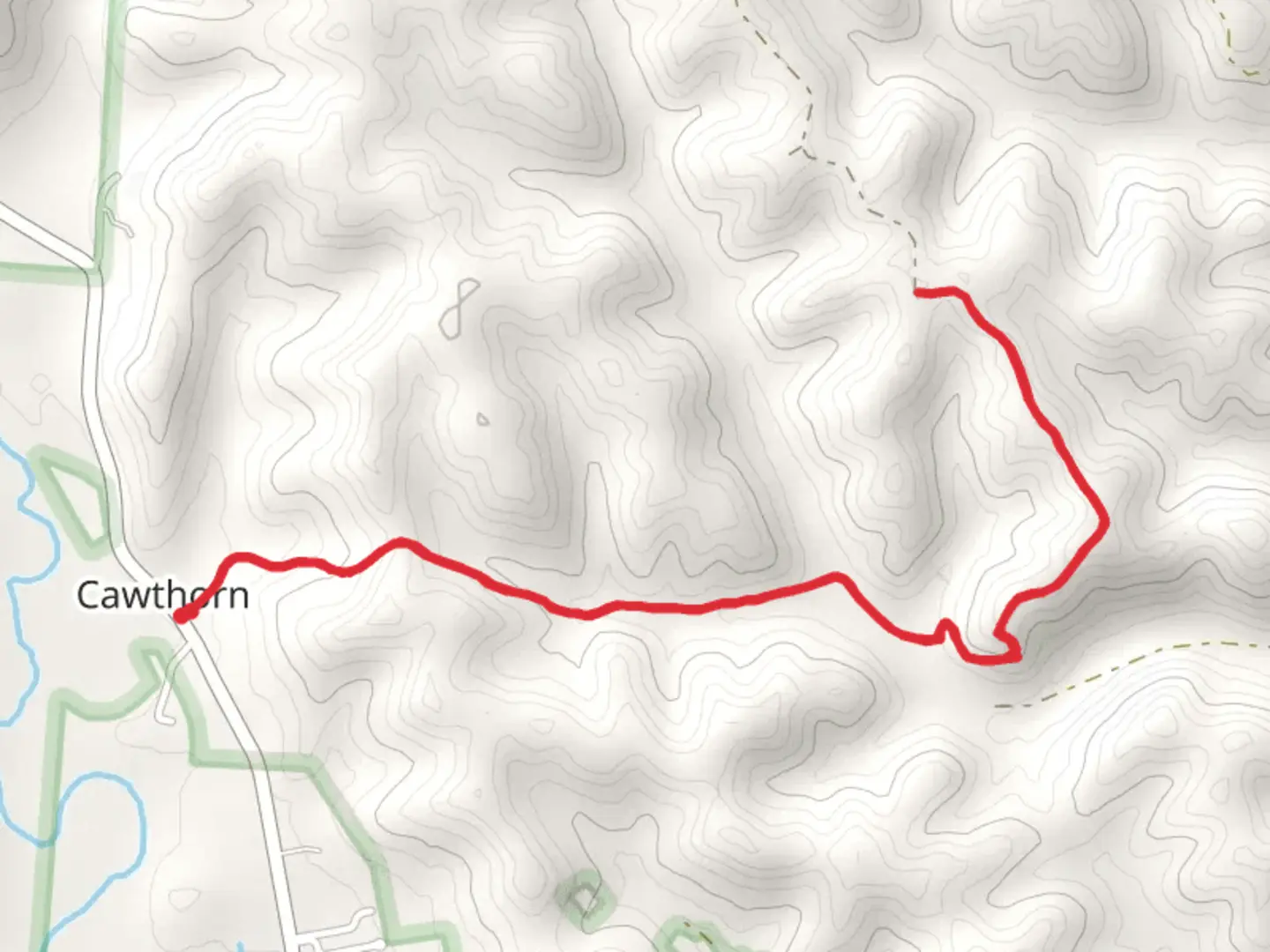 An image depicting the trail Long Ridge Cawthorn Trail and its surrounding area.