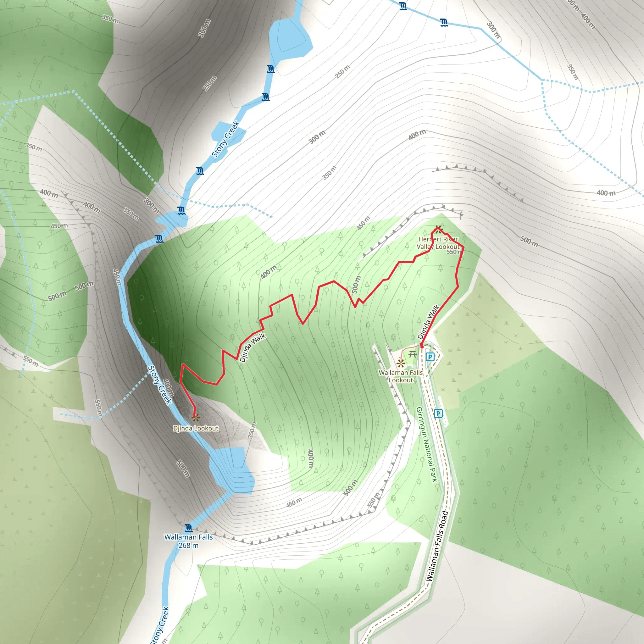 Djyinda Walk mobile static map