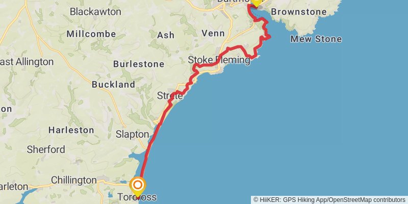 Plymouth to Dover Walk stage 6 Map
