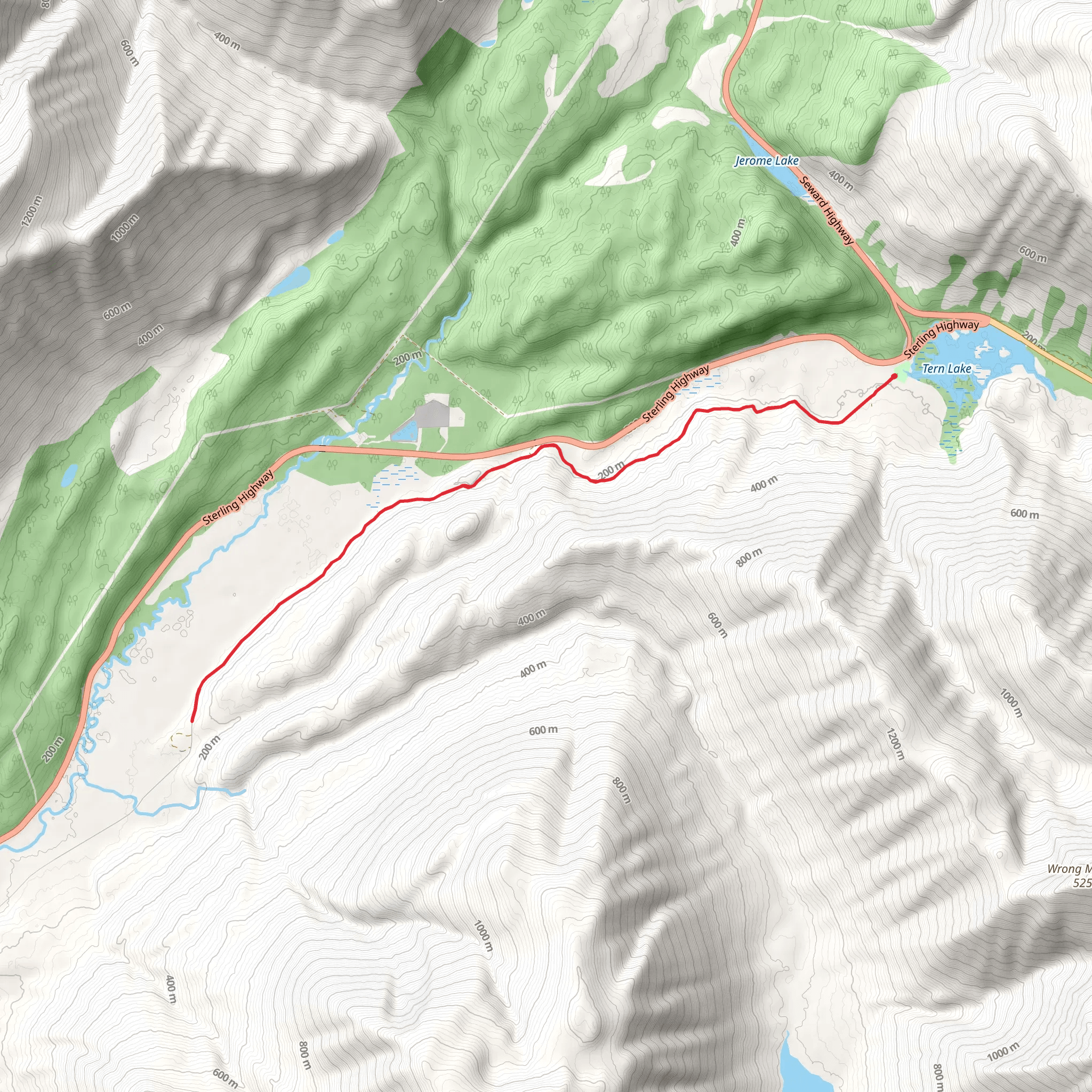 Daves Creek via Old Sterling Spur mobile static map