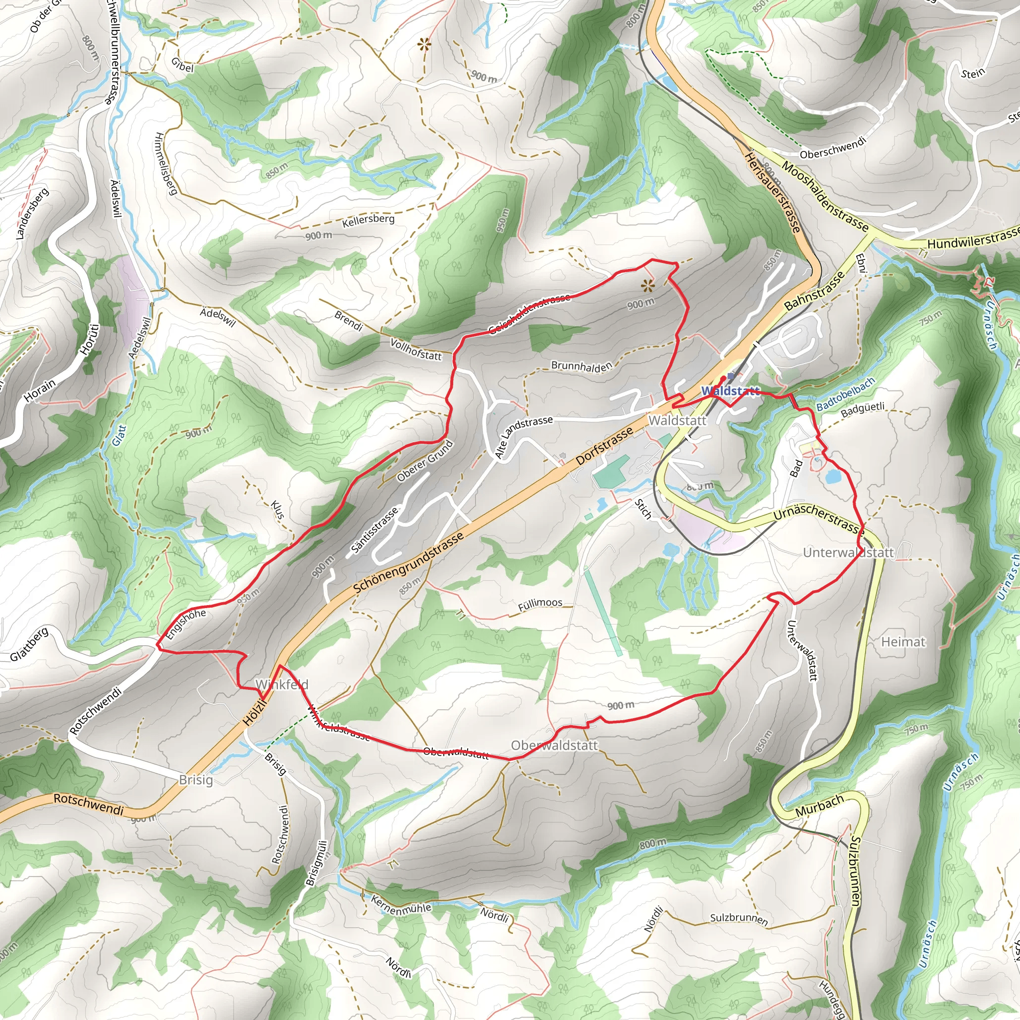 Waldstatt West Loop mobile static map
