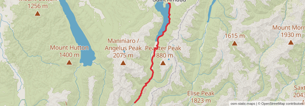 Te Araroa South Island stage 17 Map