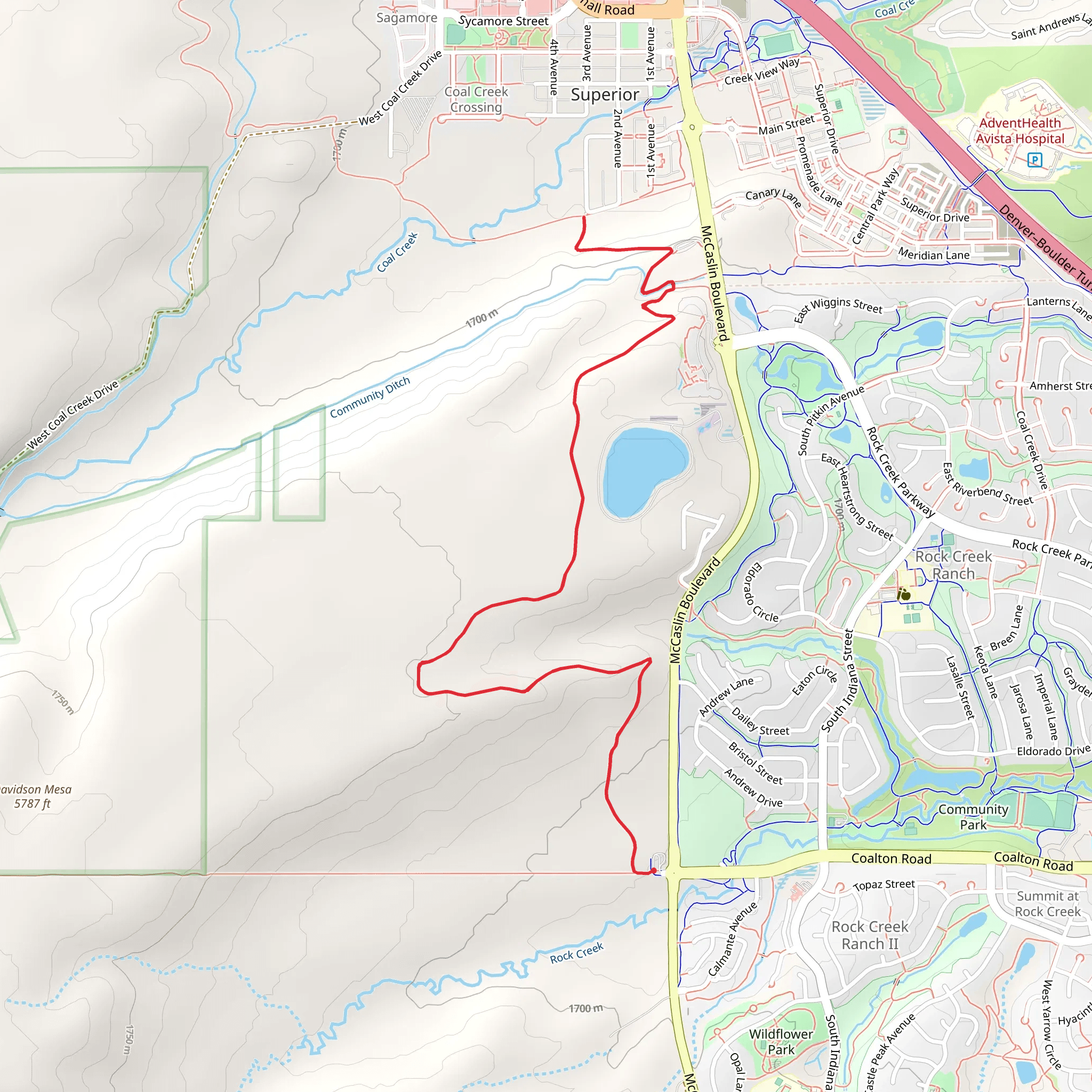 Meadowlark Trail mobile static map