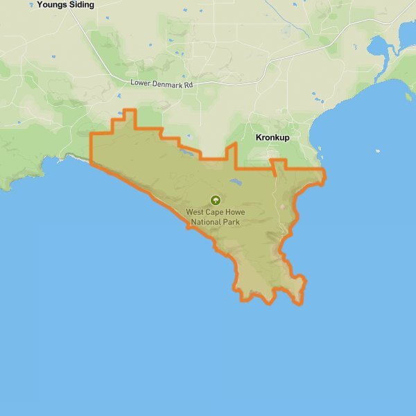 West Cape Howe National Park mobile static map