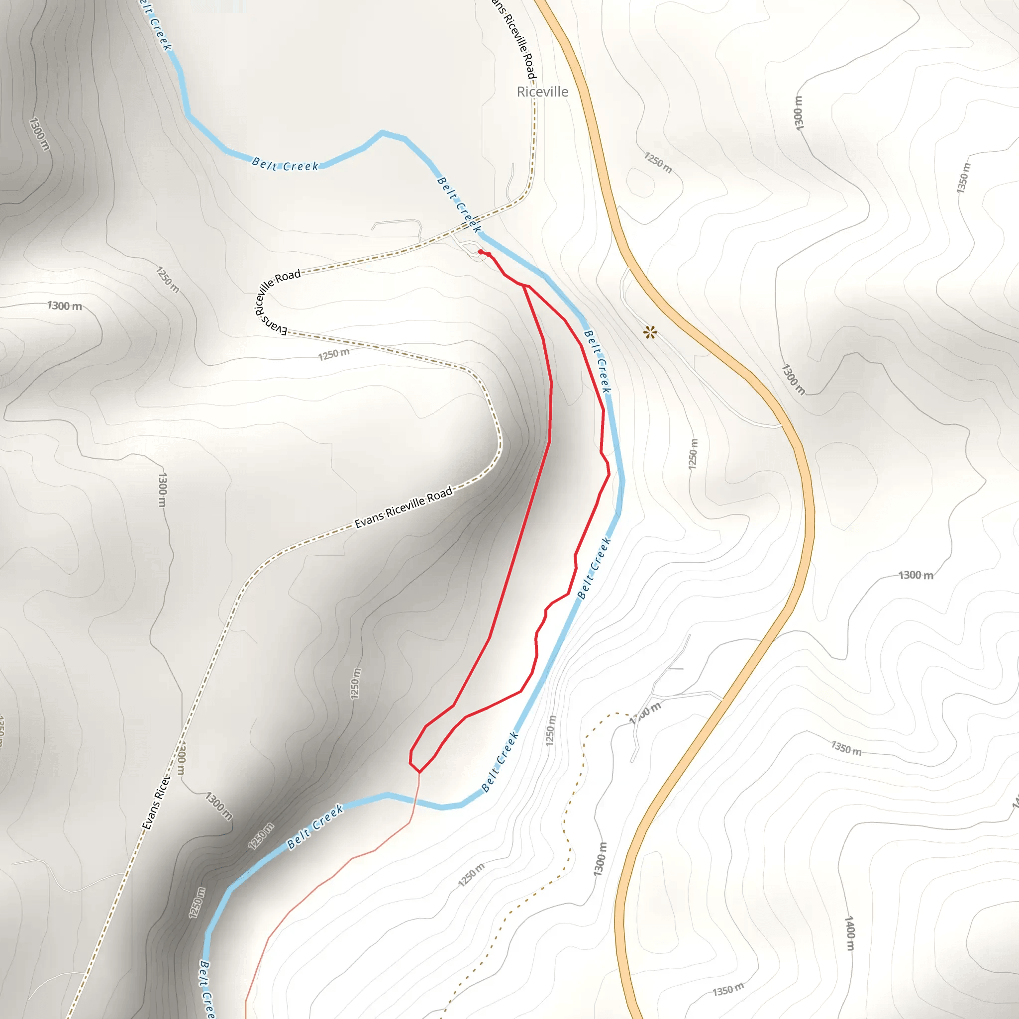 Belt Creek Loop mobile static map