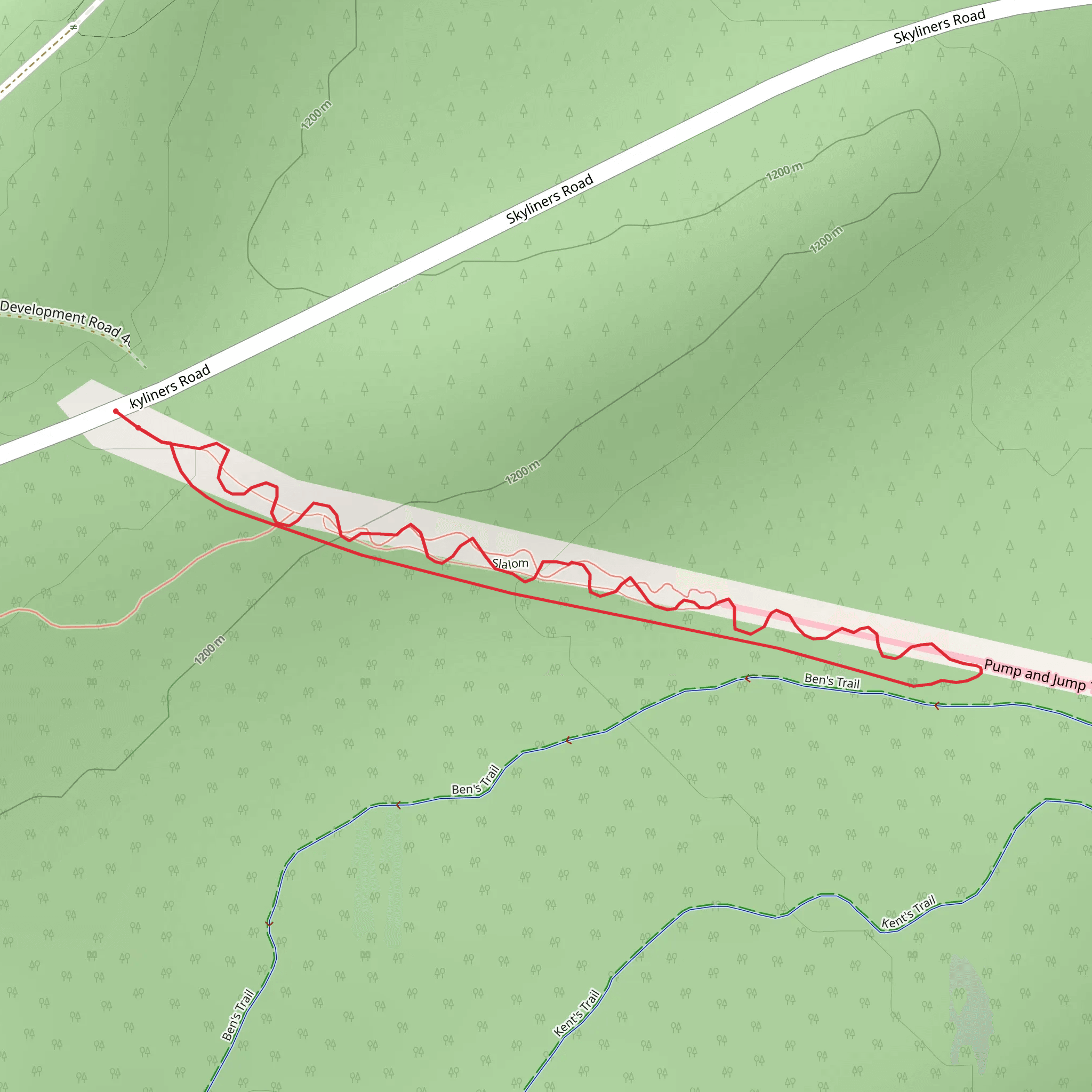 Phil's Trailhead Skills Loop Trail mobile static map