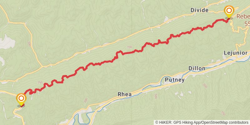 Great Eastern Trail (Incomplete) stage 79 Map