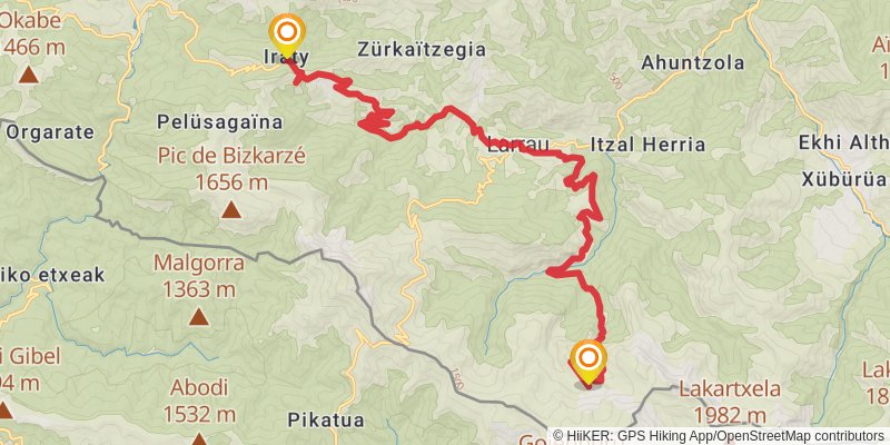 Haute Randonnée Pyrénéenne alt 7 Map