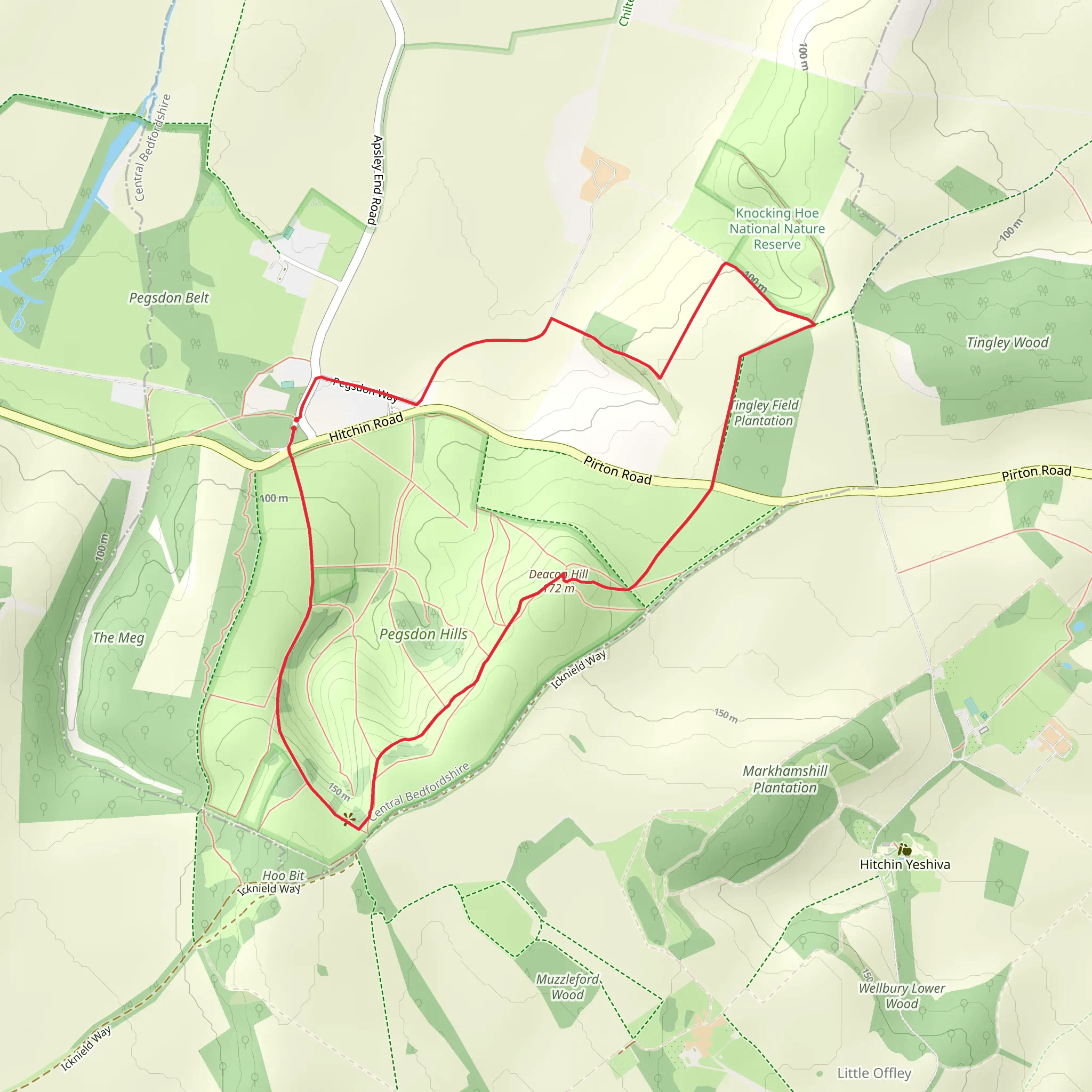 Deacon Hill Loop mobile static map