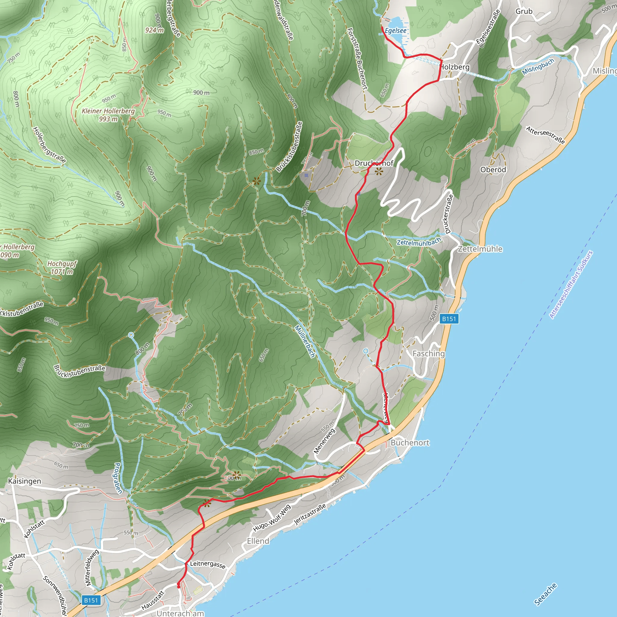 Lake Egelsee Hike mobile static map