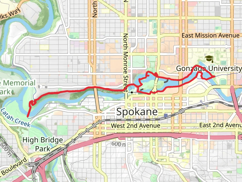 Spokane River Centennial Trail and River Walk Loop Trail