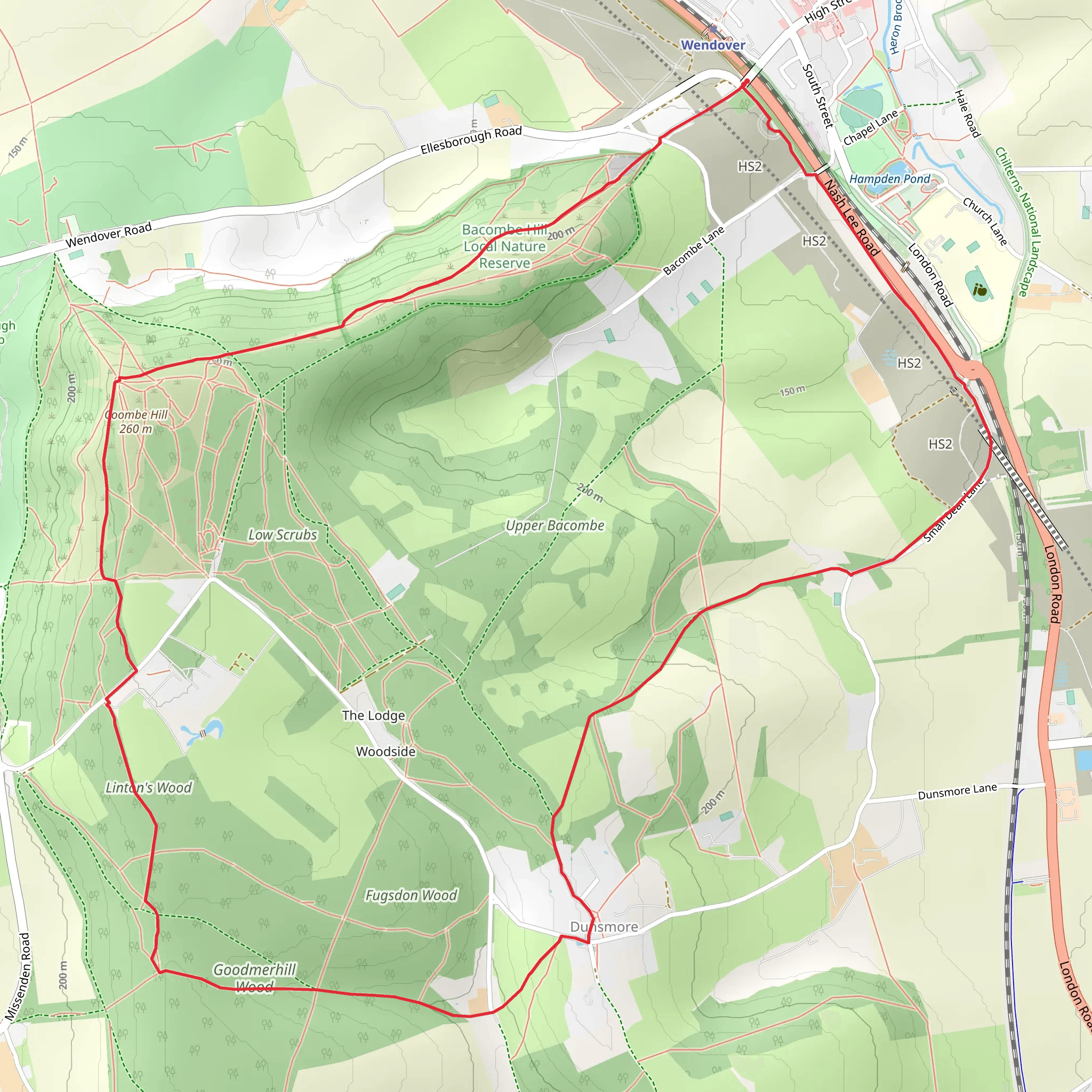 Coombe Hill Loop mobile static map