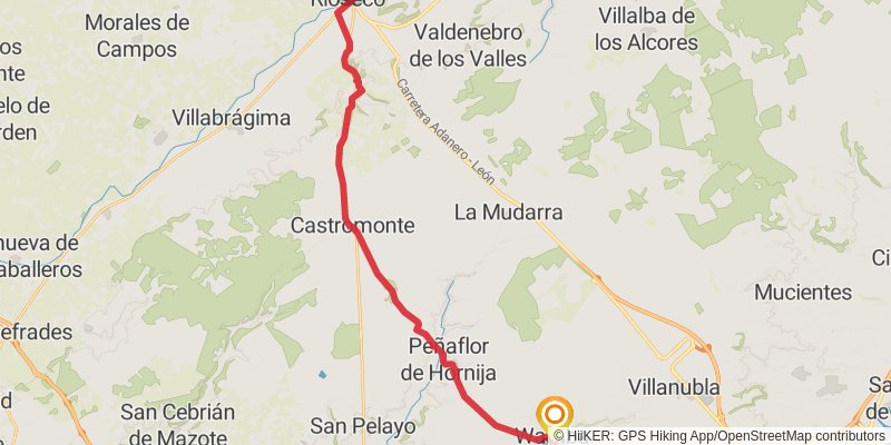 Ruta Jacobea Madrilena stage 11 Map