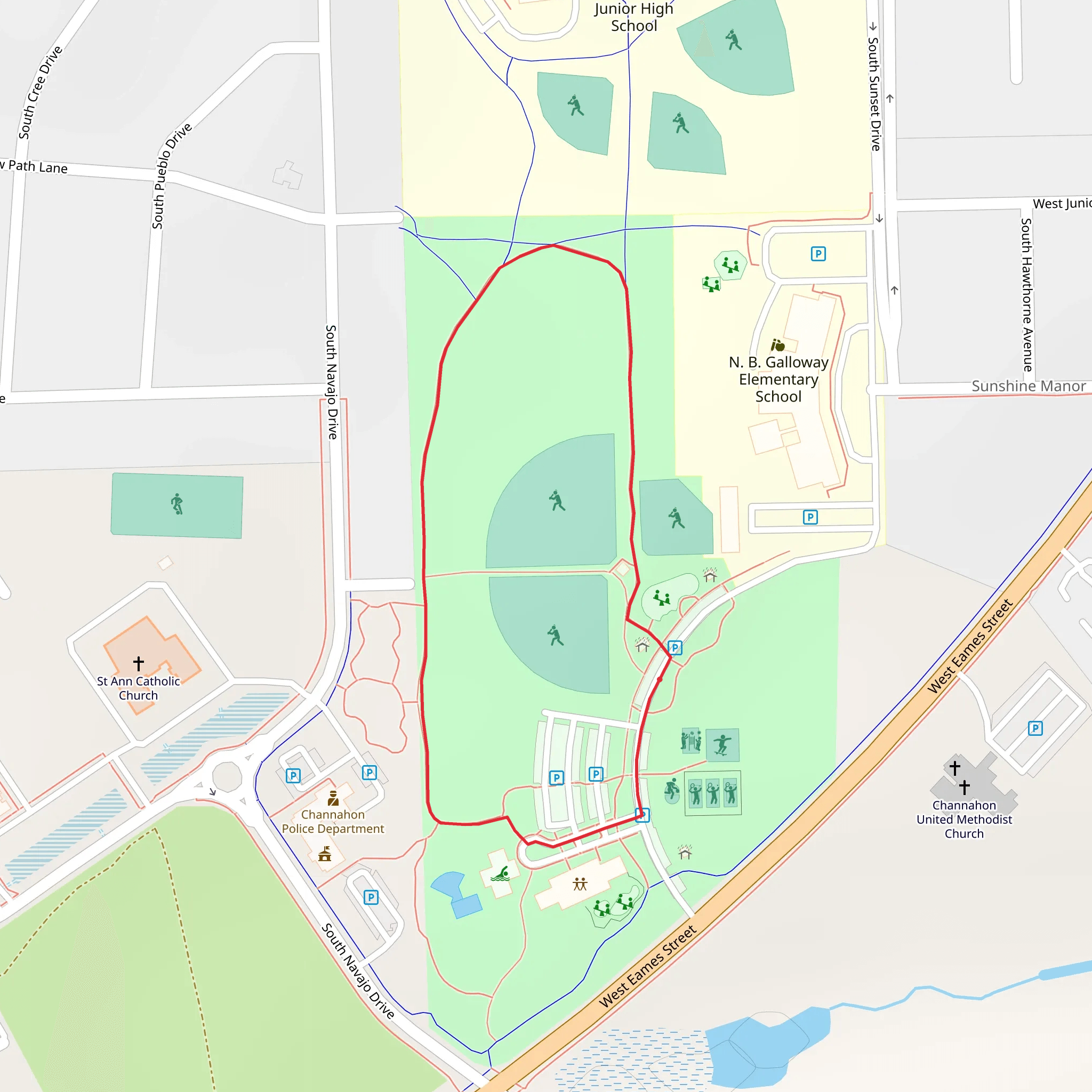 West Eames Street Loop mobile static map