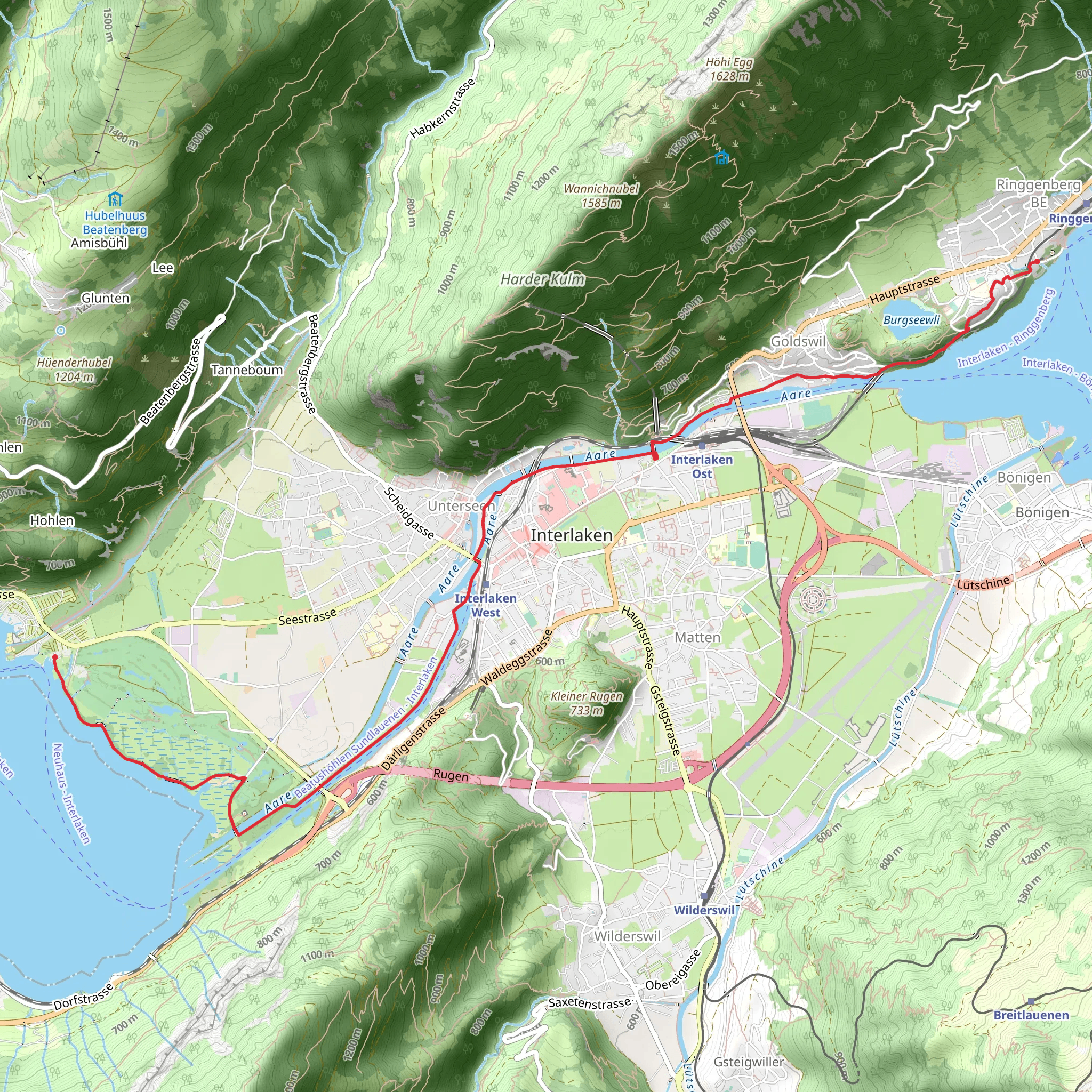 Planetenweg Ringgenberg mobile static map