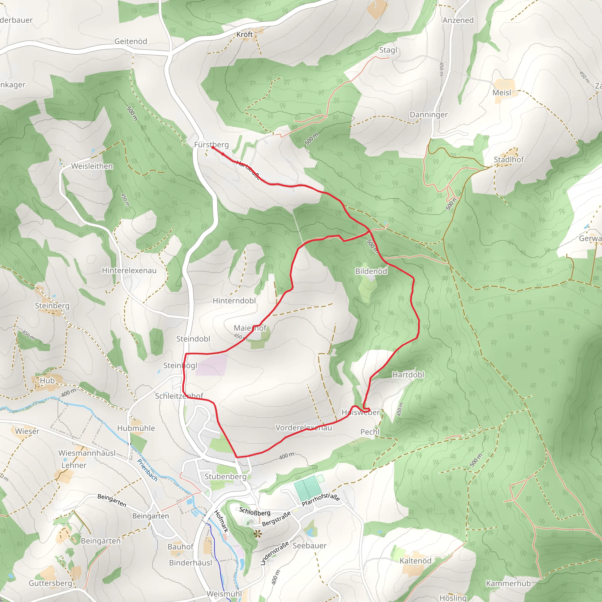 Fuerstberg Loop mobile static map