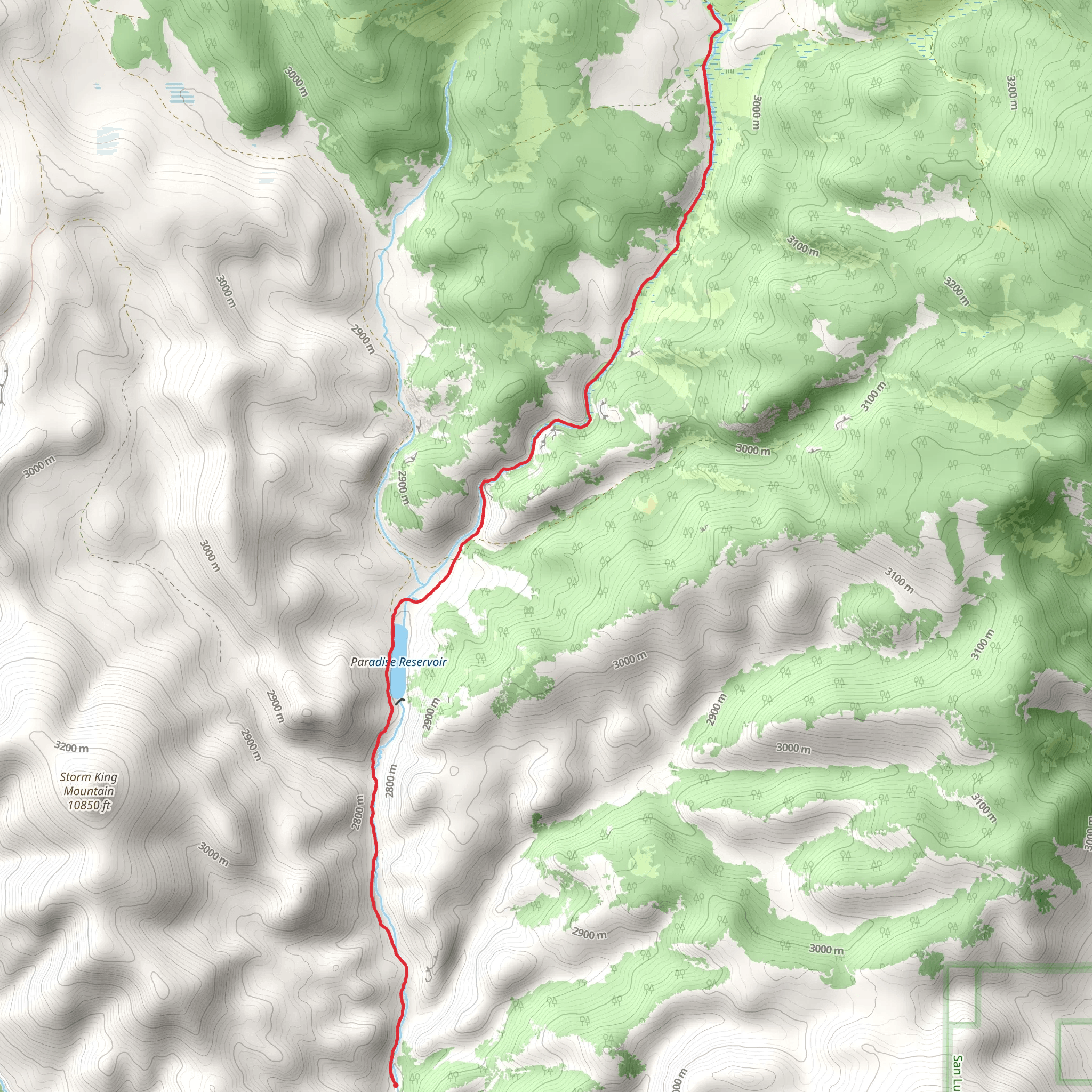 North Carnero Trail mobile static map