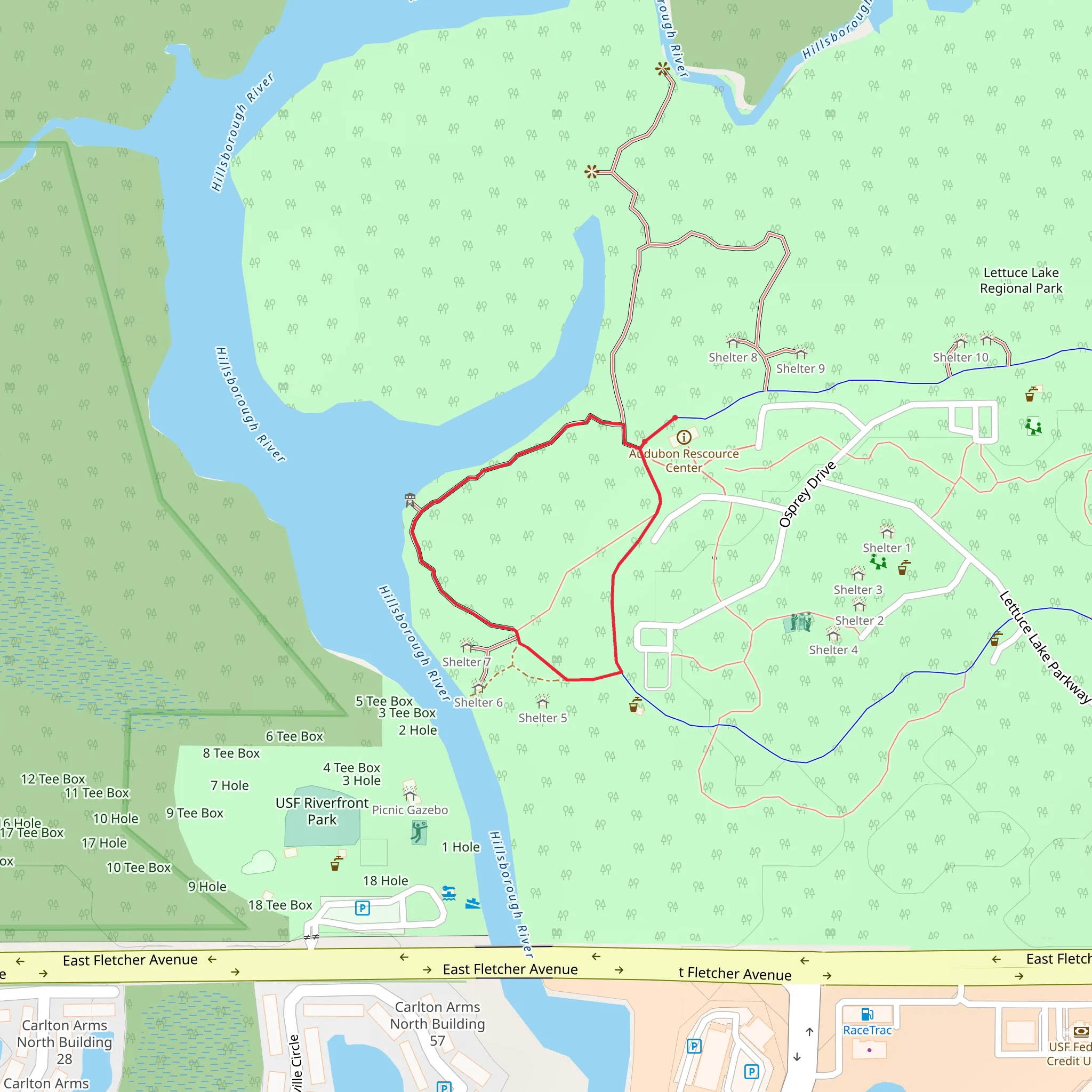 Hillsborough River Loop mobile static map