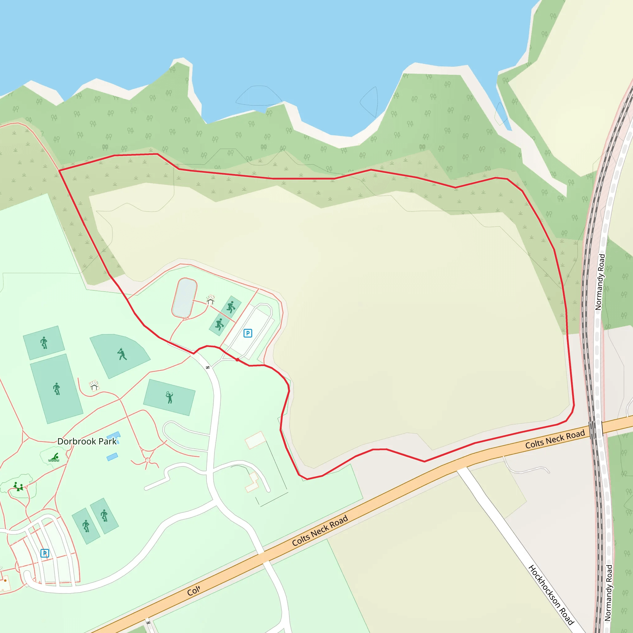 Dorbrook Park Loop East mobile static map