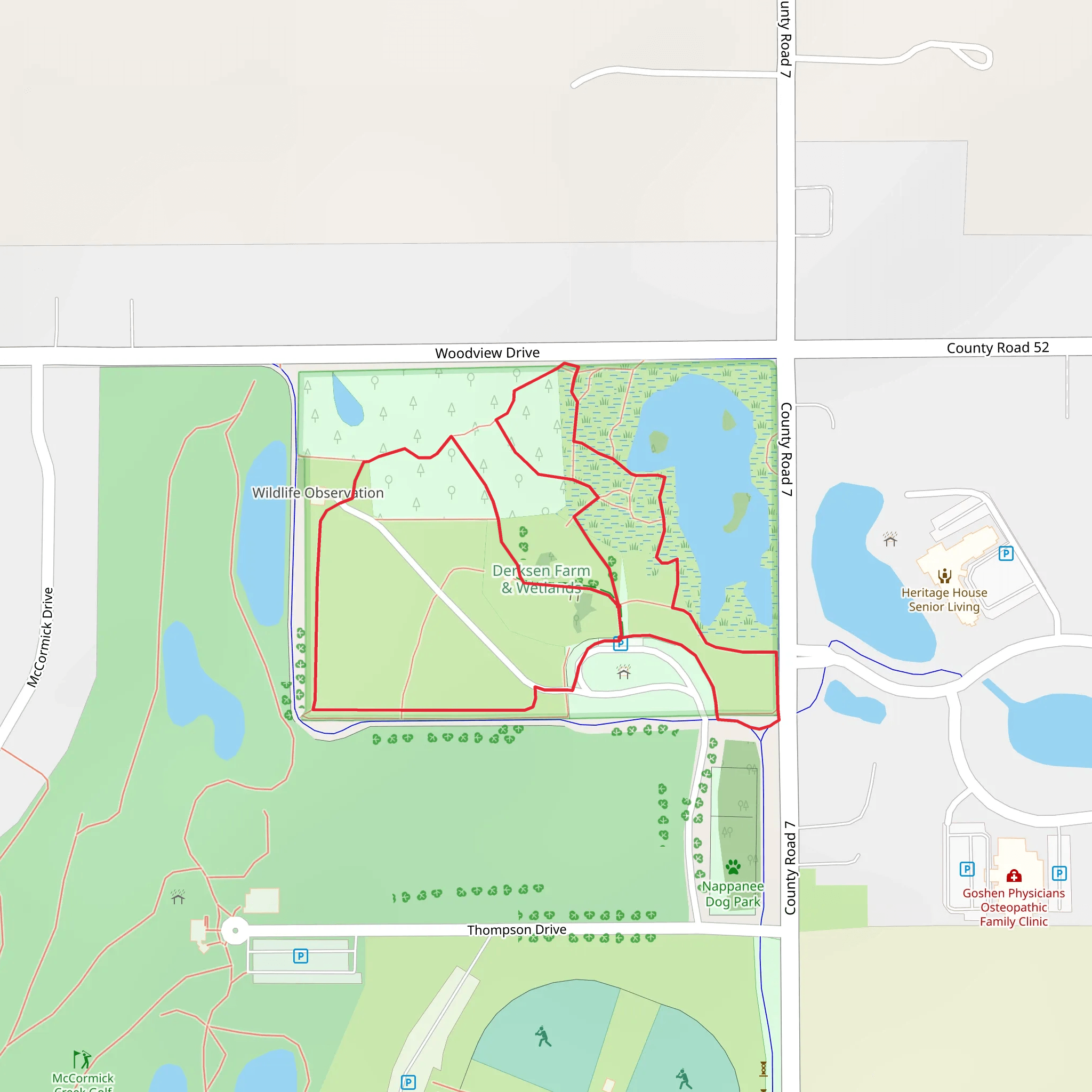 Woodview DR Loop mobile static map