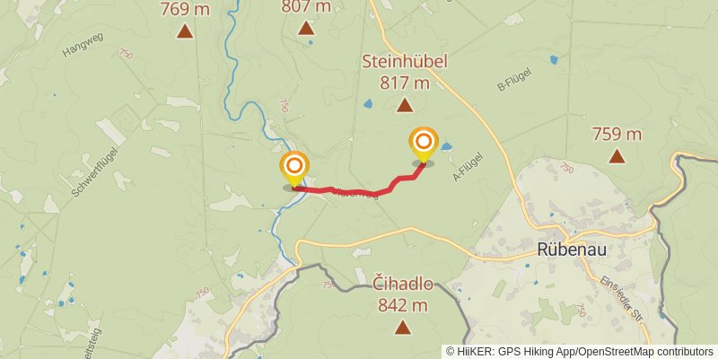 Kammweg Erzgebirge - Vogtland alt 4 Map