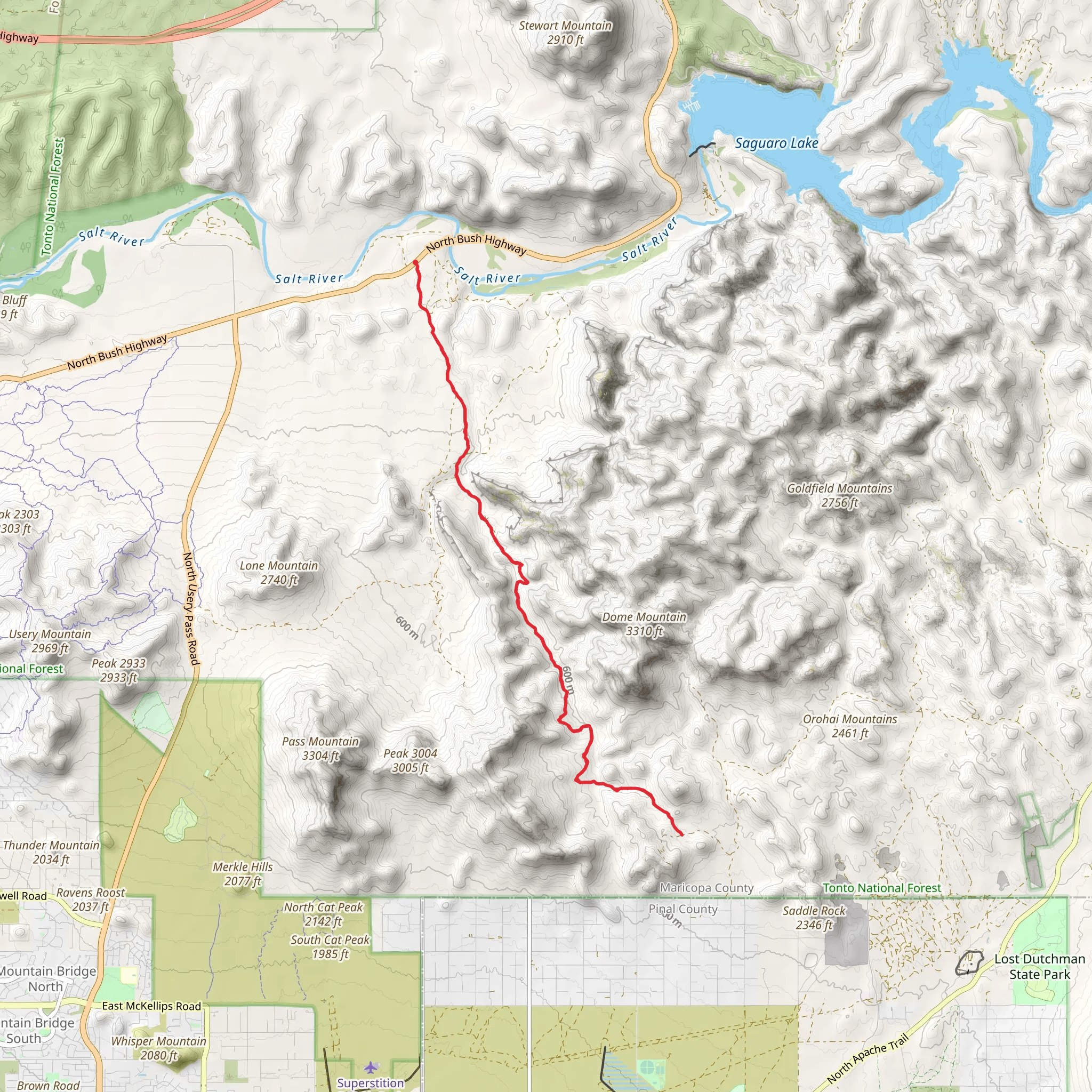 Phon D Sutton Trail mobile static map