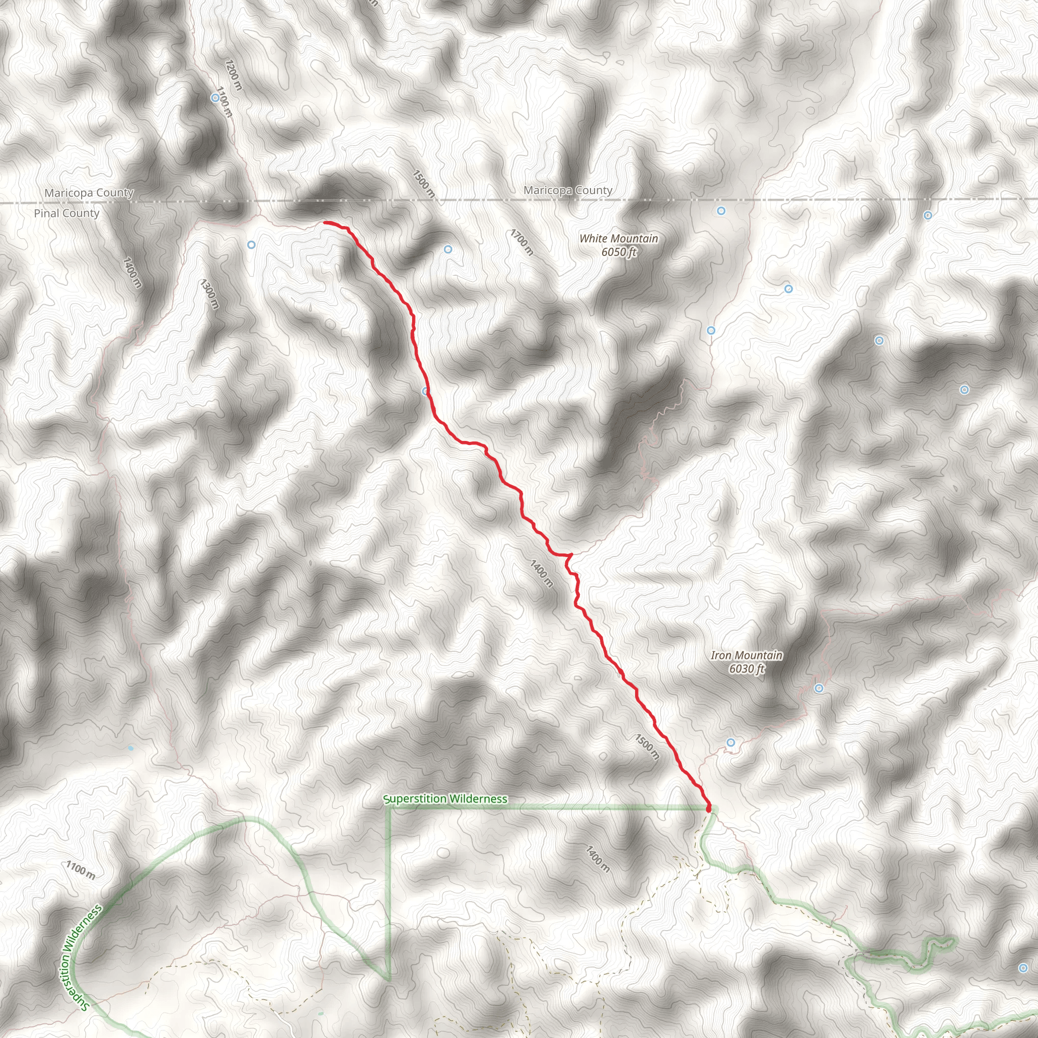 Rogers Creek via Reavis Ranch Trail mobile static map