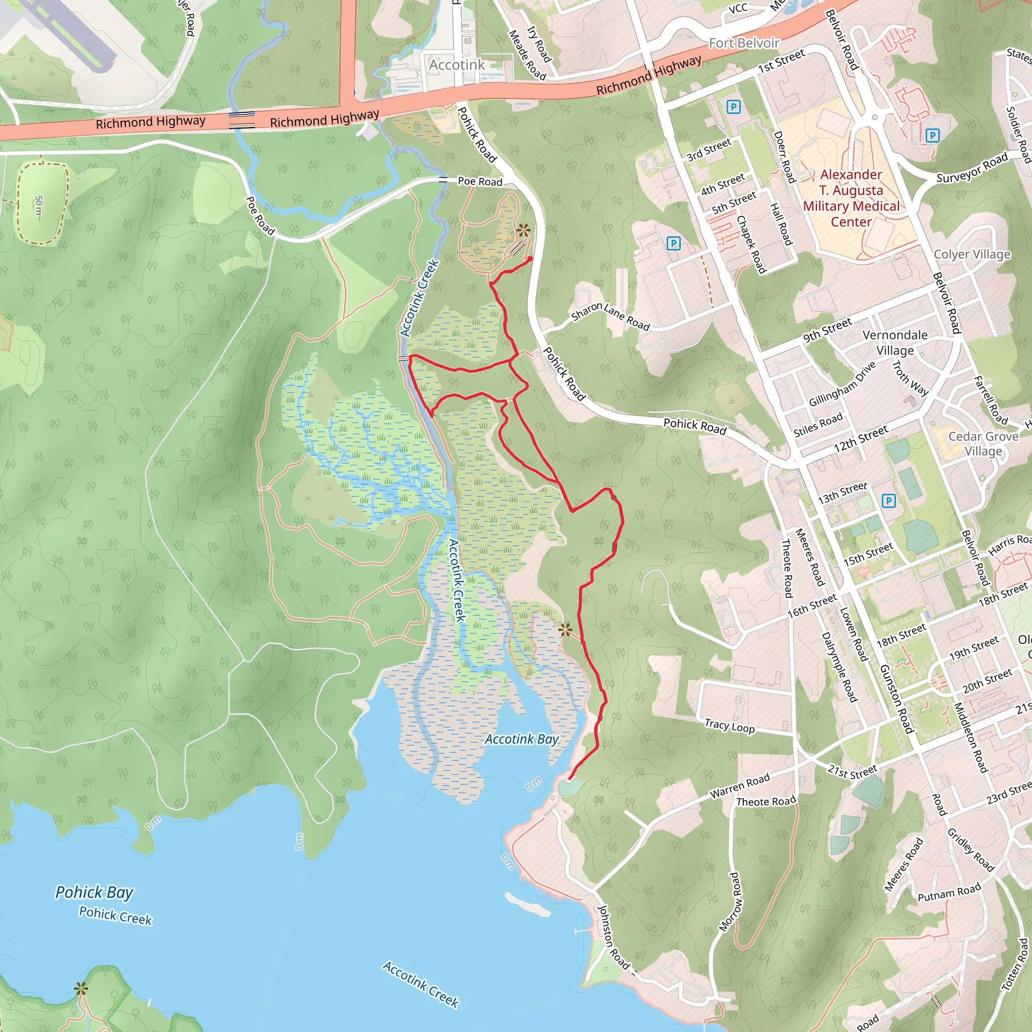 Beaver Pond and Basin Loop Trail mobile static map