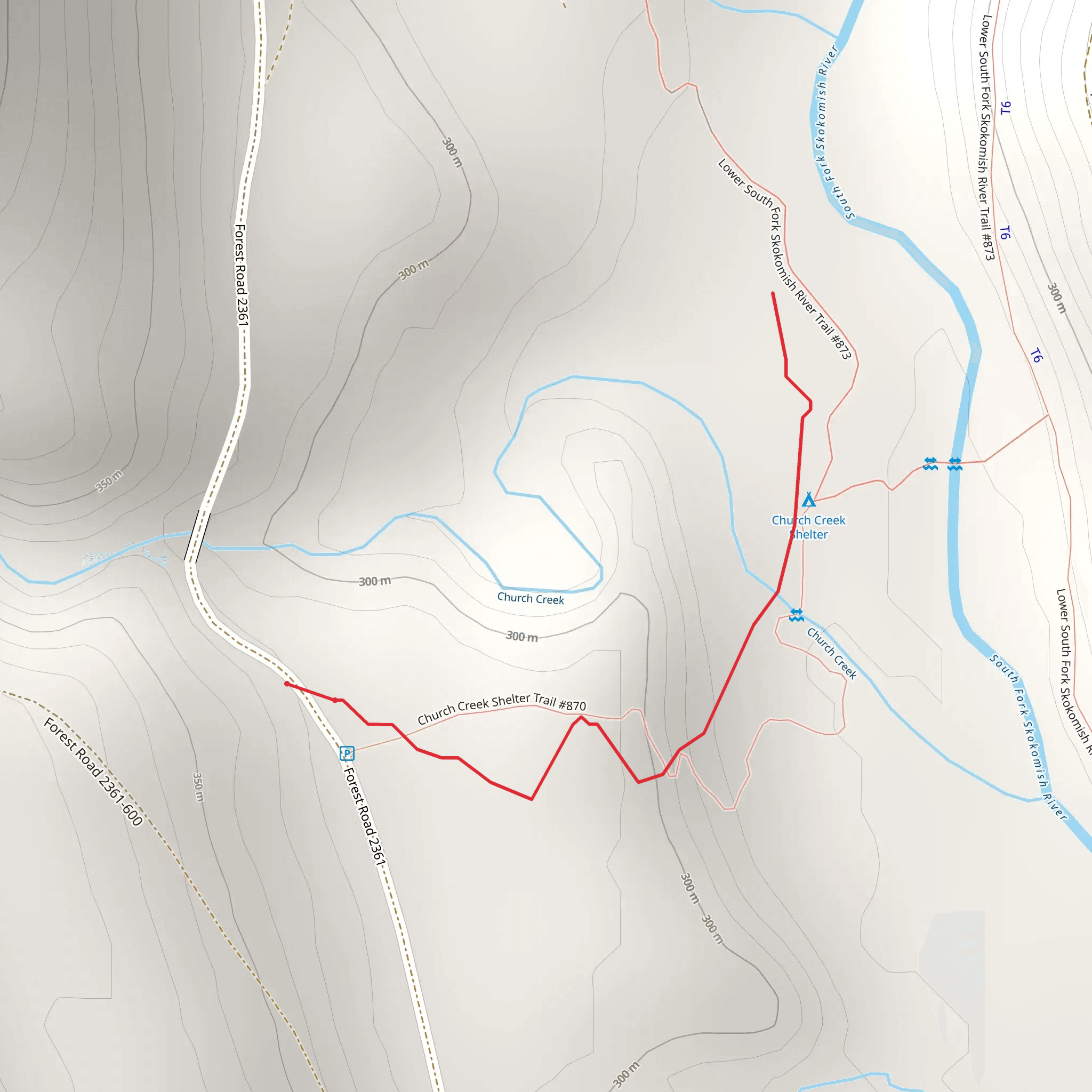 Church Creek Shelter Trail mobile static map
