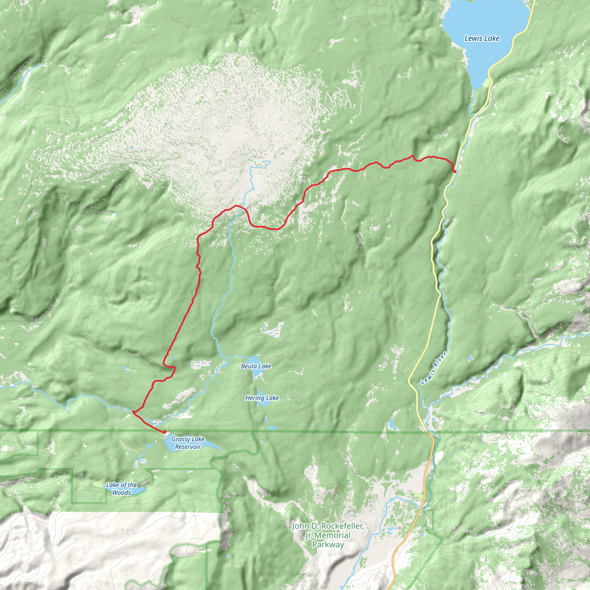 Pitchstone Plateau Trail mobile static map