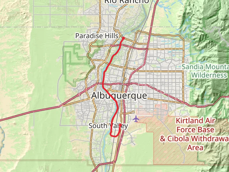 Paseo del Bosque and Riverside Trail