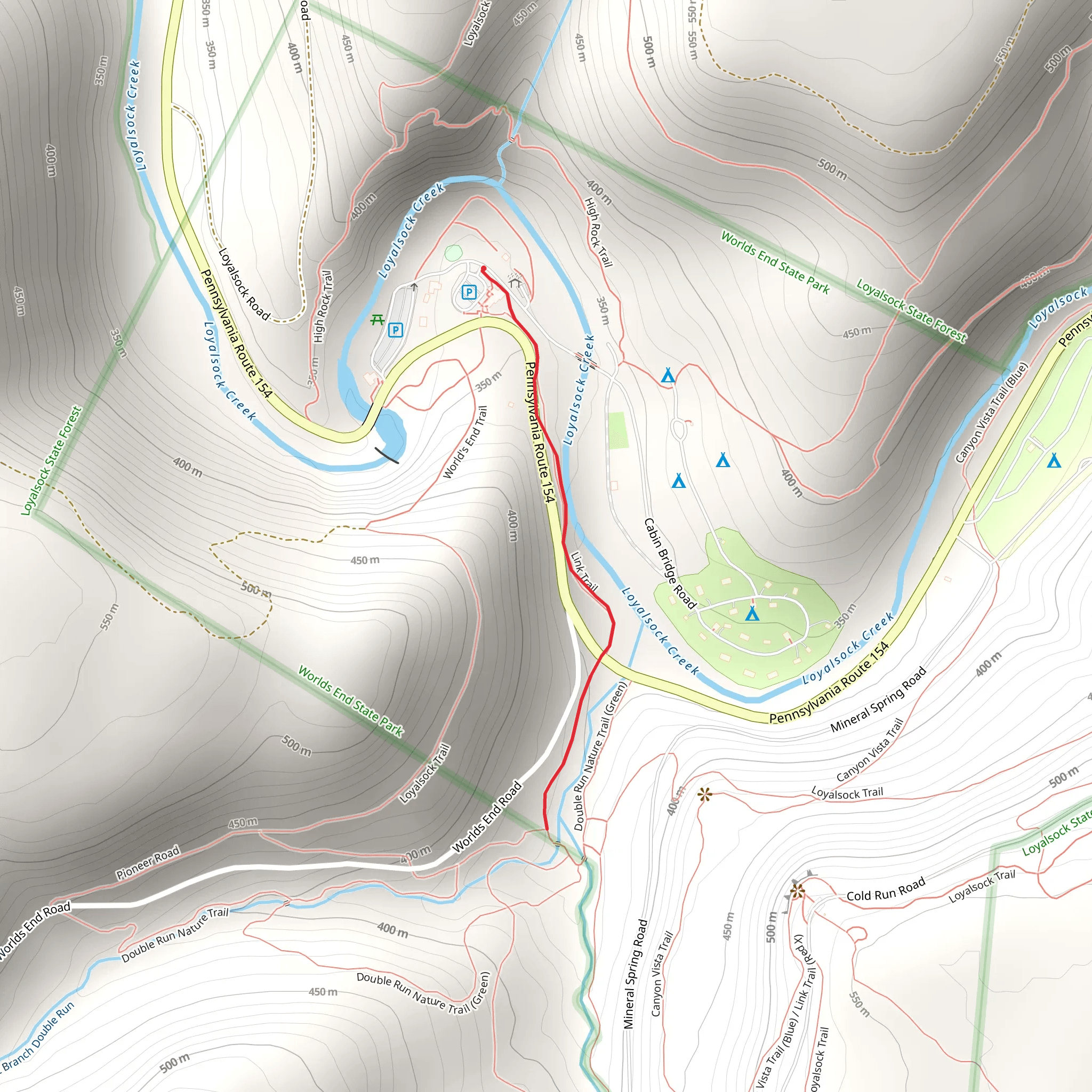 Link Trail - Red X mobile static map