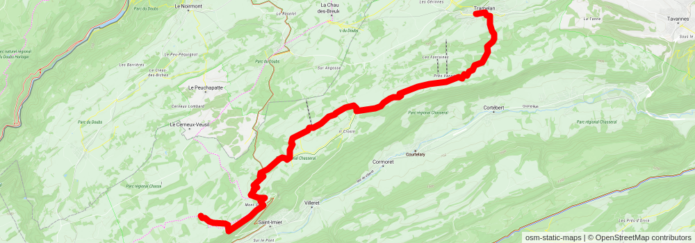 Chemin du Jura bernois stage 3 Map