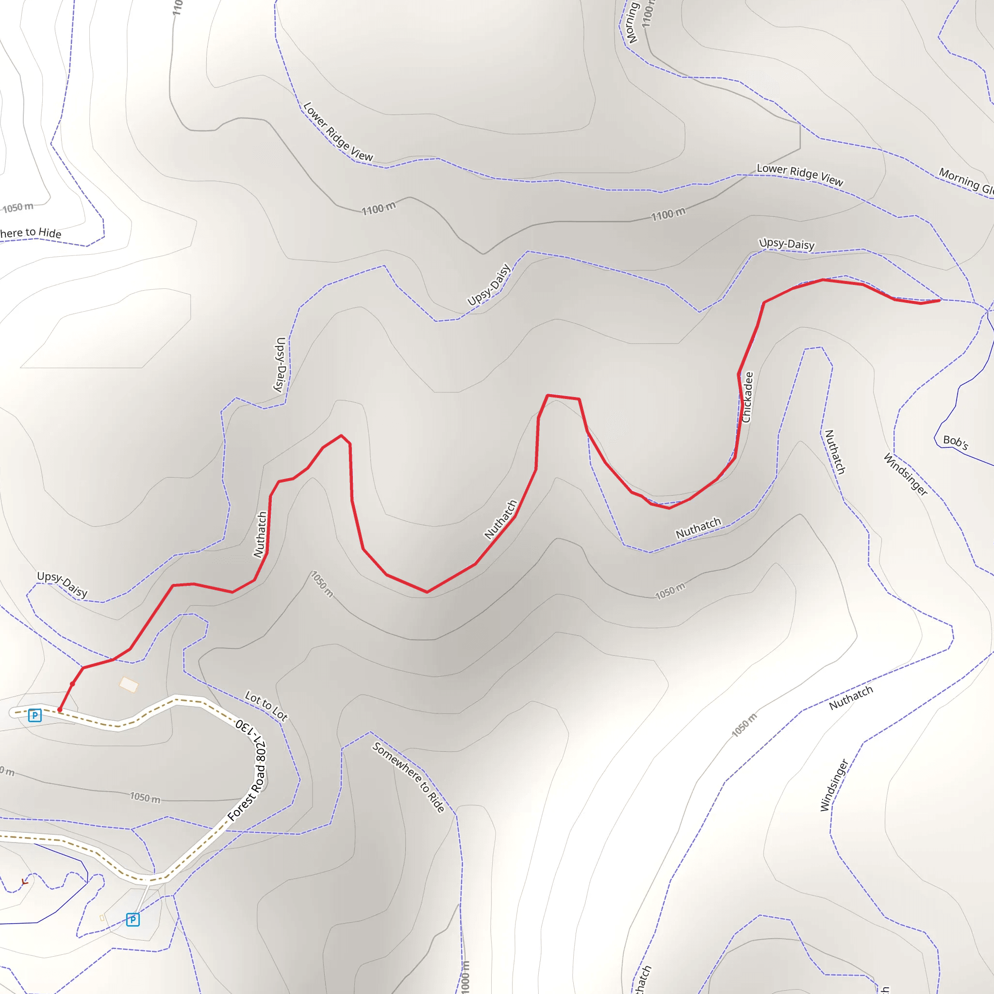 Chickadee Connector Trail mobile static map