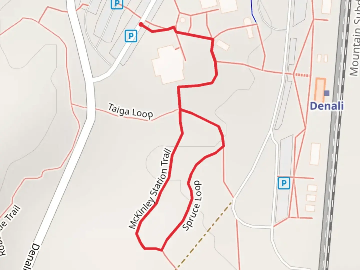 An image depicting the trail McKinley Station Loop Trail and its surrounding area.